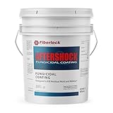 Fiberlock Aftershock Fungicidal Coating, White, 5 Gallons, Kills Residual Mold & Mildew, Inhibits Future Growth, Extremely Durable, Ideal for Interior Wall Surfaces