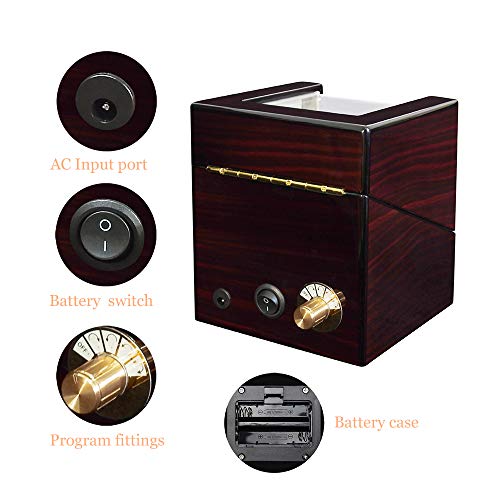 Timlog Single Automatic Watch Winder With High Gloss Piano Lacquer Finish Wooden Watch Winders With Quite Japanese Motor For Automatic Watches 4 Rotation Modes #TOP3
