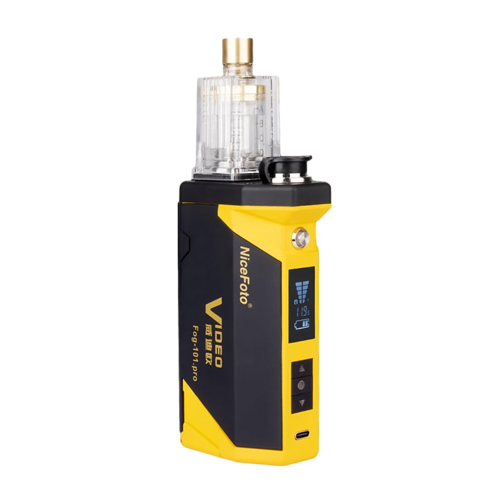 Jemora Fog-101.Pro Máquina de Humo portátil Máquina de Humo Profesional con Control Remoto 5 Luces LED 4 Modos de Humo Máquina de neblina con Ventilador de Niebla de Tubo Flexible Boquillas de