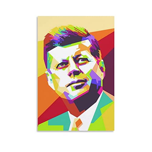 Tela wall art John F Kennedy poster grand format 60x80cm déco chambre et salon