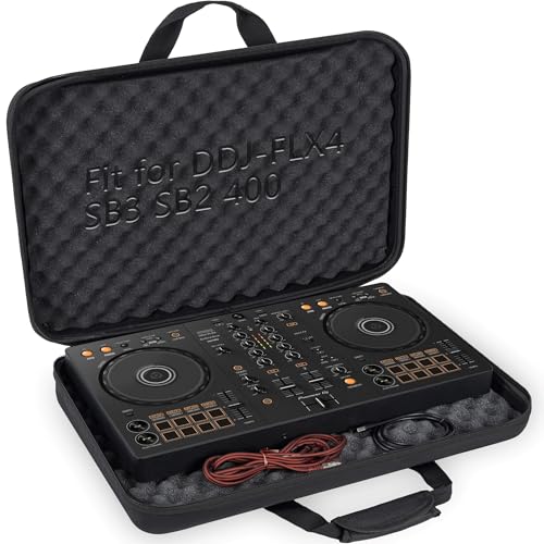 ITHWIU Lightweight Molded Hard Storage Case Fits for DDJ-FLX4 / DDJ-400 / DDJ-SB3 SB2 or DDJ-RB 2-Channel Controller