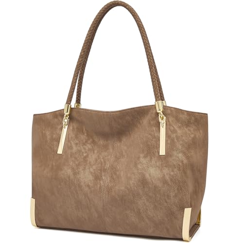 Image of FOXLOVER Large Capacity Tote Handbags for Women, Women's Top-handle Bags Fashion Shoulder Bags Purses Minimalist design