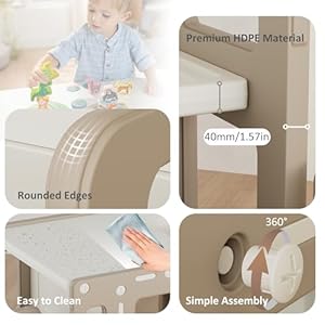 Kidsactivitytableand2chairssetplasticfurniturefortoddlerreadingartscraftsmontessoriinspiredplayroomsolutionwithstorageforboysandgirls Urban Country Home Decor Kids activity table and 2 chairs set plastic furniture for toddler reading arts crafts montessori inspired playroom solution with storage for boys and girls urban country home decor