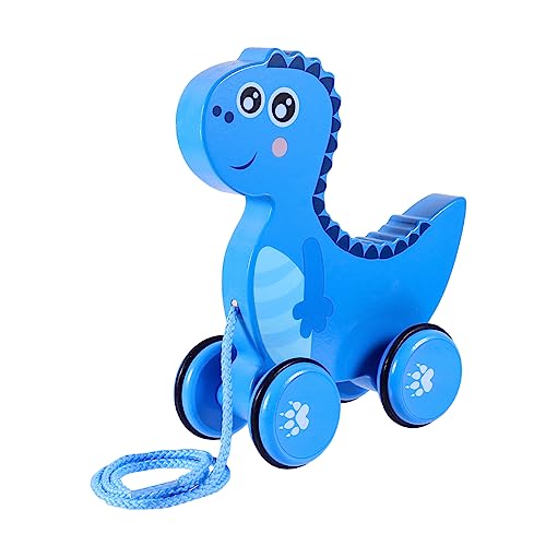 KESYOO 1Pc Pull Along Dinosaur for Safe and Traction Cart for Early Walking Educational Cartoon Animal Pulling Cart for Home and Preschool