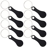 Jeton de trolley en acier inoxydable : également un porte-clés en métal unique, idéal pour décorer vos clés, clés de voiture, sac et autres objets de votre choix