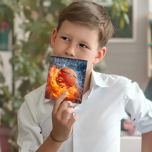 Image of Boys Wallet for Kids, Cool Kids Wallet for Boys Ages 8-10 9-12 11-15, Funny Basketball Leather Bifold Rfid Blocking, Coin Pocket Id Window for Teen Men Youth Guys Birthday Christmas Gifts