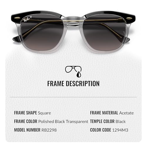 Ray-Ban RB2298 HAWKEYE Square Shaped Sunglasses for Men & Women with Official RAYBAN Eyewear Kit3