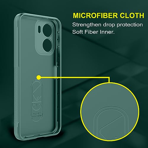 Image of Amazon Basics Back Case Cover for Vivo Y16 (Silicone Dark Green)