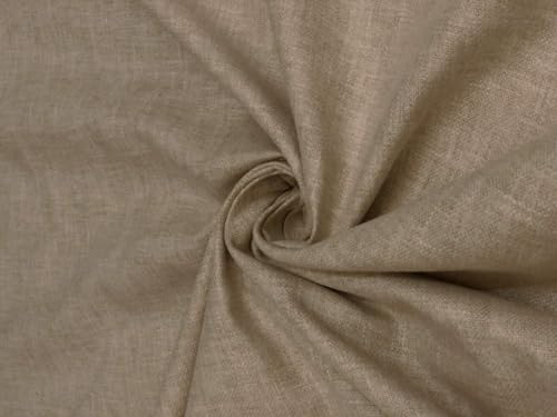 Tissu de lin PC haut de gamme polycoton blanc ivoire et beige