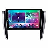 Android 14 9 Pulgadas Pantalla Táctil Radio Coche 2 DIN con Cámara de Respaldo Controles del Volante Bluetooth GPS Navi CarPlay para Toyota Allion 2007-2020(Q200(3+32G))