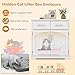 PETSITE White Cat Litter Box Enclosure, Modern Hidden Litter Box Furniture Side Cabinet with 2 Drawers, Double Doors, and Anti-toppling Devices, Ideal for Indoor Cats, 32 x 18 x 32 Inches