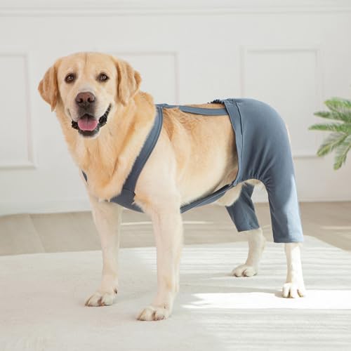 Image of Dog Hind Leg Recovery Sleeve for ACL TPLO After Surgery, Cotton Dog Recovery Pants Prevent Wounds Licking (Navy Blue,2X-Large)