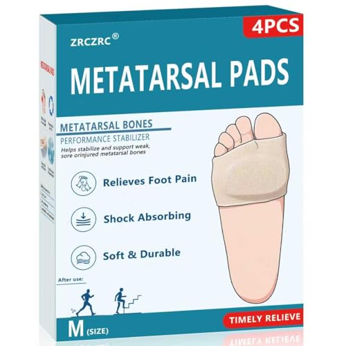 ZRCZRC 4Pcs Metatarsal Pads for Men and Women,...