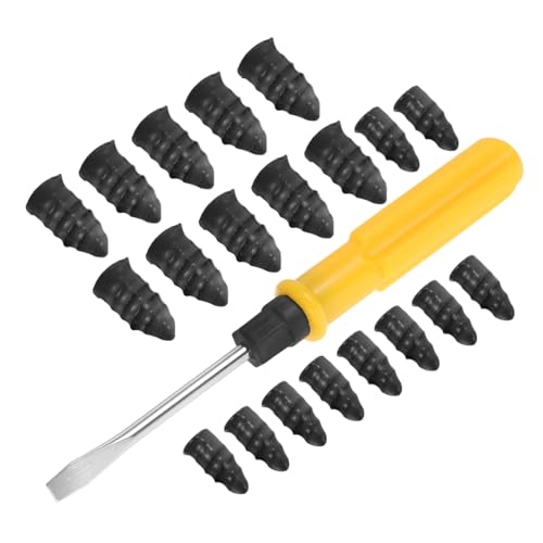 Happyyami 1Set Tire Repair Kit Screw Nails with Screwdriver Quick Fix for Tubeless Tires Cars Motorcycles and Electric Bikes Durable and Versatile Puncture