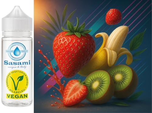 Arôme Tropic Fusion fraise-banane-kiwi Sasami 100ml pour e-liquide DIY vegan