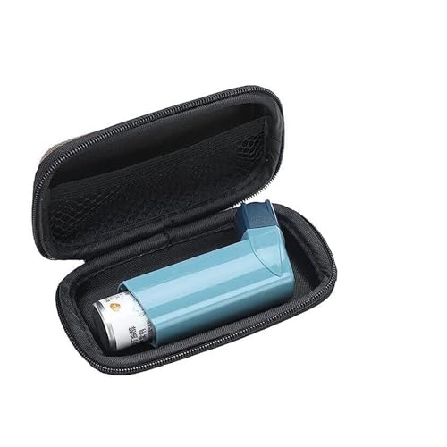 Image of Asthma Inhaler Case Medicine Travel Carrying Pouch Organizer Bag Cover Holder for Adults, Kids Emergency Rescue Inhalers, Hearing Aid, Earbud, with Mesh Pocket and Clip On Key Chain Carabiner