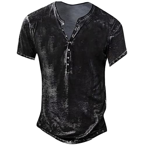 RTTUIOP Men Lace Up V Neck Short Sleeve Bohemian Hippie Renaissance Pirate Kilt Medieval Summer Mens Vintage Sweatshirt