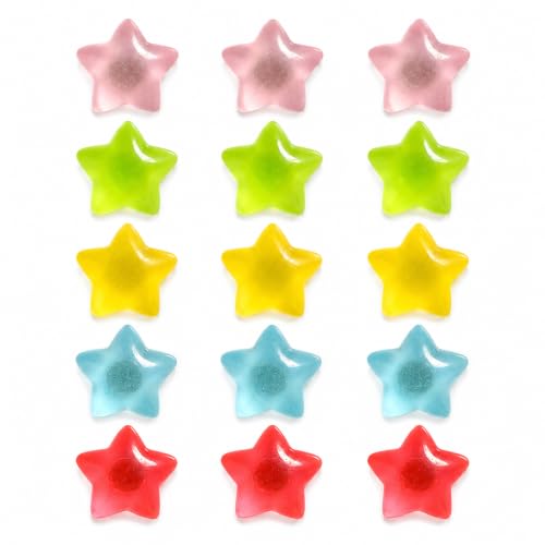 ARYIMYDP 15 Piezas Pequeña Estrellas 3D Imanes de Nevera para Taquilla Coloridos Imanes Pequeños de Nevera Decorativos y Divertidos para Pizarra Blanca, Cocina y Oficina