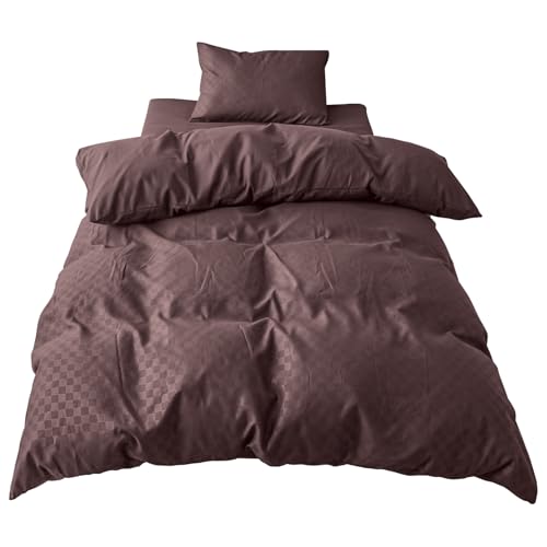 メリーナイト 掛け布団カバー 市松柄 ブラウン シングルロング 約150×210cm 光沢感 和モダン 洗える シワになりにくい 速乾 PE12101-93のサムネイル