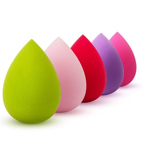 5 PCS Makeup Sponges Blender, Beauty Foundation Blending Sponge, Makeup Sponge Gift, Powder, Multi-Colored.