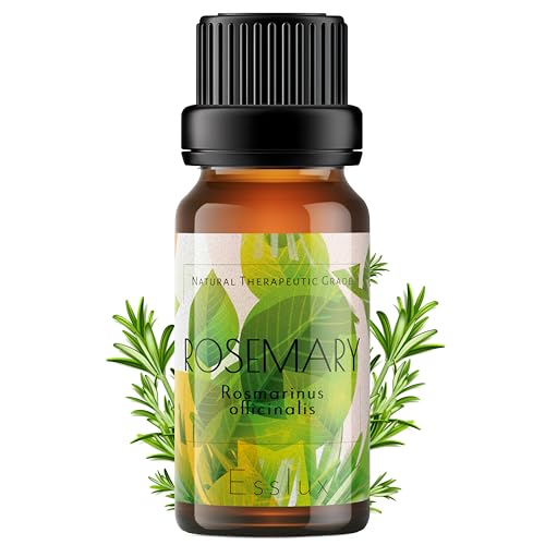 Image of Esslux Rosemary Oil for Hair | 100% Pure Natural Rosemary Essential Oil for Skin, Diffuser & DIY Soap Making | Supports Healthier, Fuller-Looking Hair, 10ml