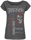 Rock Rebel by EMP Damen graues T-Shirt mit Skull and Snake Print XL