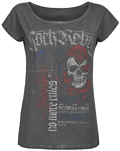 Rock Rebel by EMP T-Shirt mit Skull and Snake Print Femme T-Shirt Manches Courtes Noir XL Cover