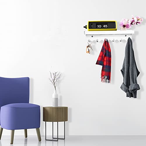 Echehi 6 Hooks Key Holder, Self Adhesive or Drilling 2 Ways Installation Key Holder for Wall, Key Hooks Wall Mounted for Entrance Area (White) - Cosy Home Interiors Echehi 6 Hooks Key Holder, Self Adhesive or Drilling 2 Ways Installation Key Holder for Wall, Key Hooks Wall Mounted for Entrance Area (White) - Image 7