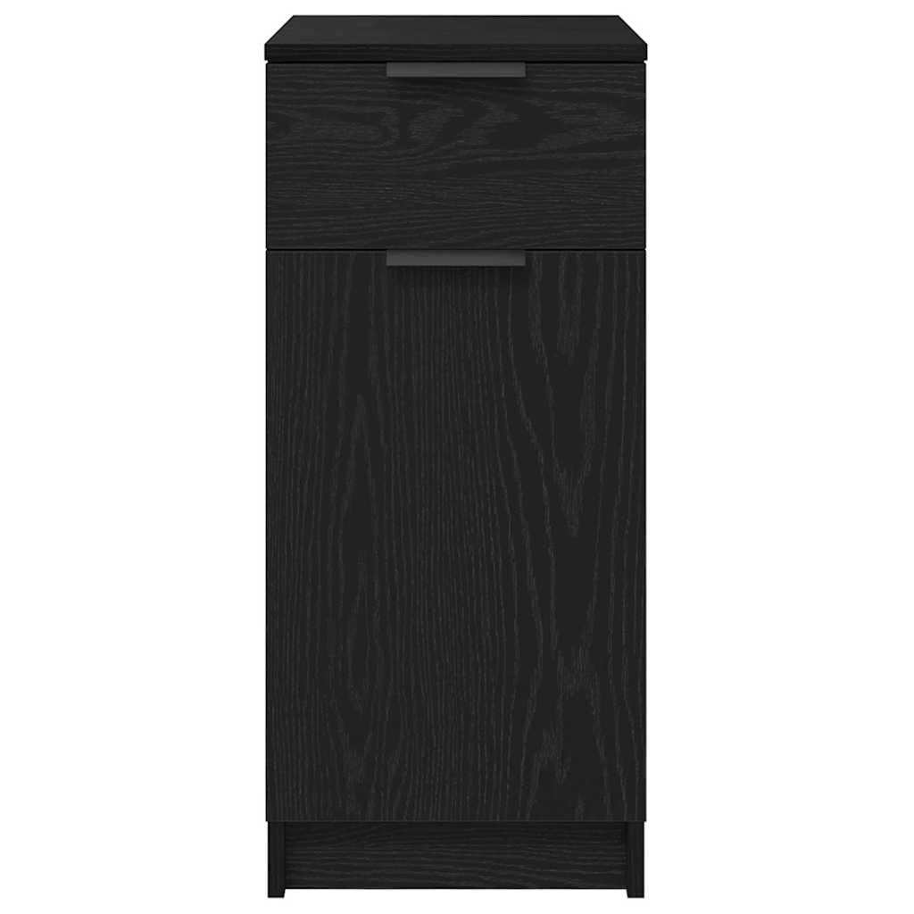 vidaXL Armario de Oficina Roble Negro 33 x 50 x 75 cm, Mueble de salón, Armario Rectangular, Moderno en Madera, práctico para organizar y Decorar el hogar