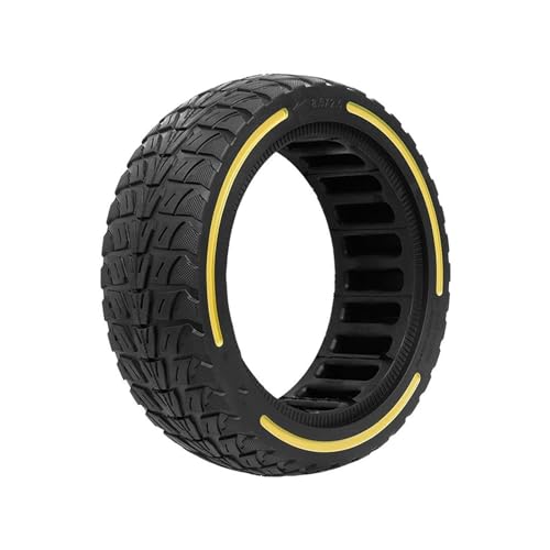 Roue de scooter en caoutchouc plein 8.5" - Pneu sans chambre à air jaune haute visibilité