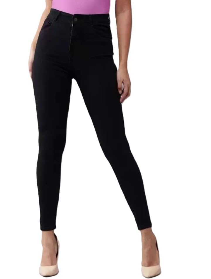 trendarc Women's Skinny Fit High/Mid Rise Regular Length Cotton Blend Stretchable Denim Jeans-picture-19