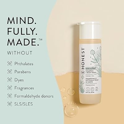 The Honest Company Fragrance Free Bundle for Sensitive Skin | 2-in-1 Cleansing Shampoo + Body Wash and Hydrating Face + Body Lotion | Gentle for Baby + Hypoallergenic | 10 fl oz, 8.5 fl oz