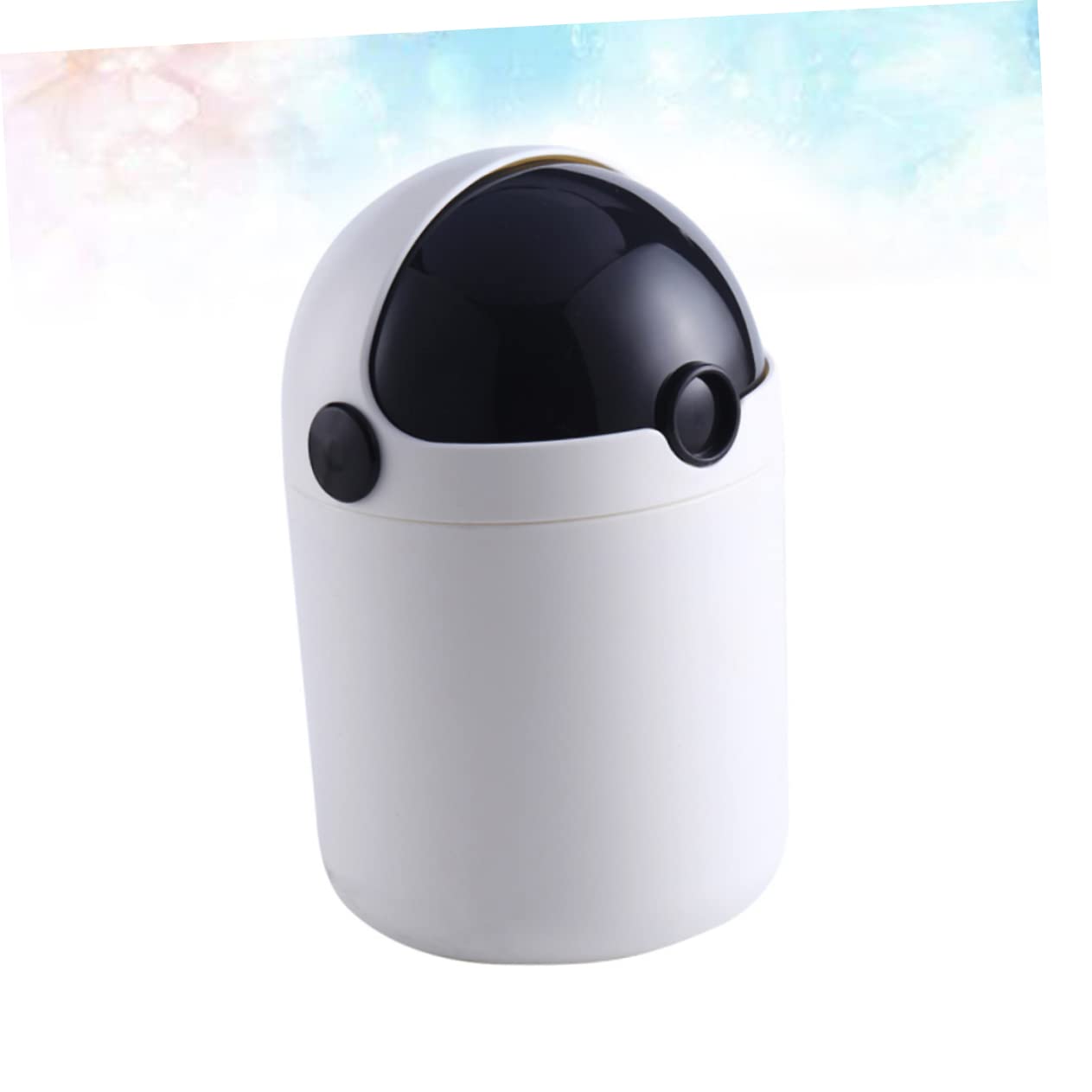SOLUSTRE Small Trashcan with Lid Mini Trash Can for Room Kitchen Dustbin for Bathroom Living Room Bedroom Compact Size