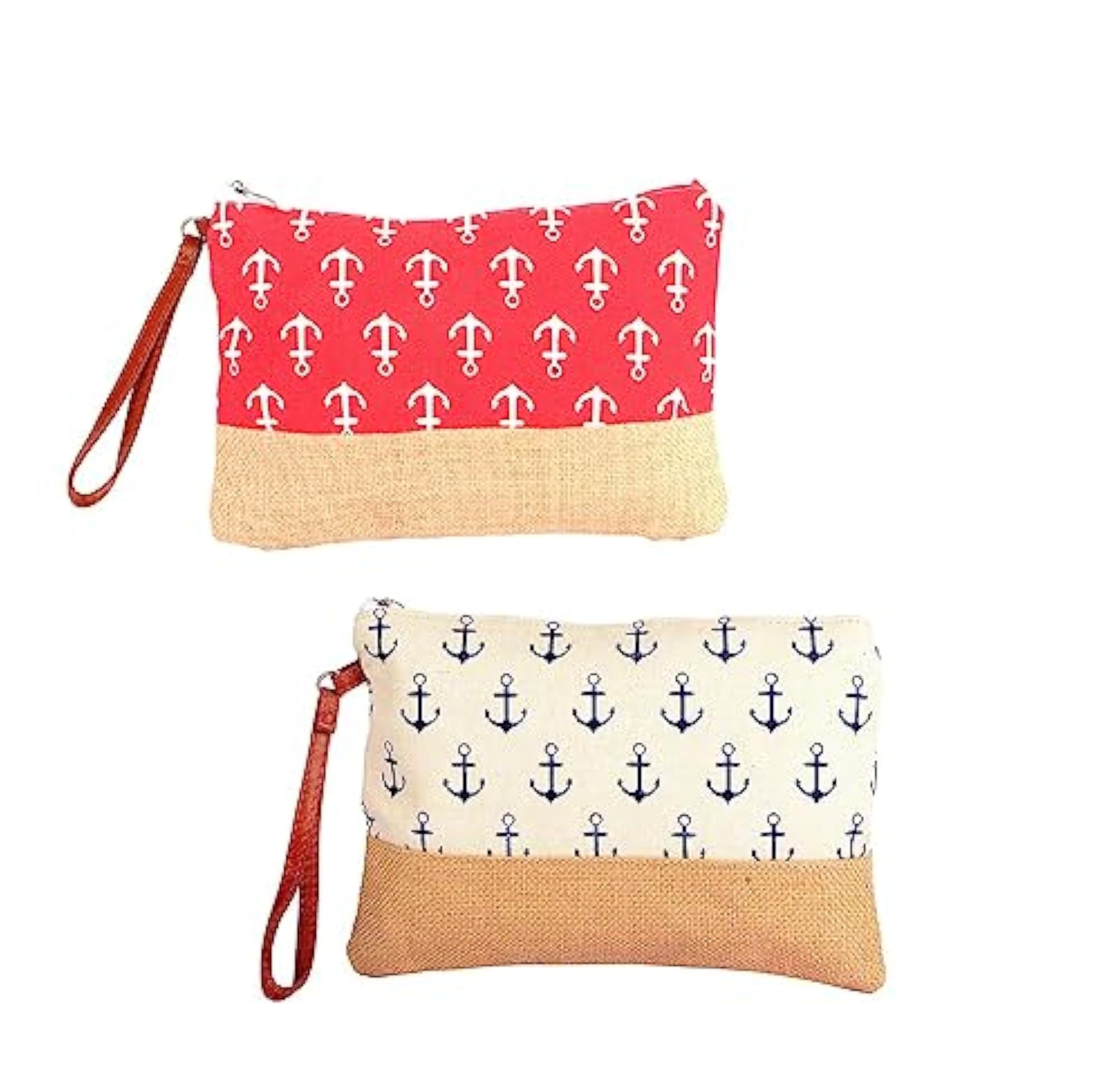 Essentials Fabric Special Anchor Design Toiletries Pouch