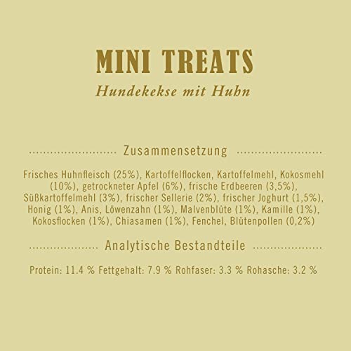 Terra Canis Huhn Mini Treats Lunas 100g für kleine Hunde