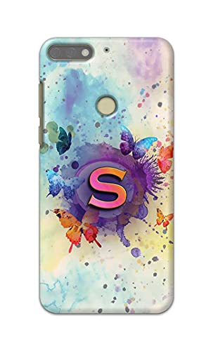 Image of PRINTFIDAA� Printed Hard Back Cover Case for Honor 7C | Huawei Y7 Prime 2018 | Huawei Y7 2018 | Nova 2 Lite Back Cover (Alphabet S) -2808