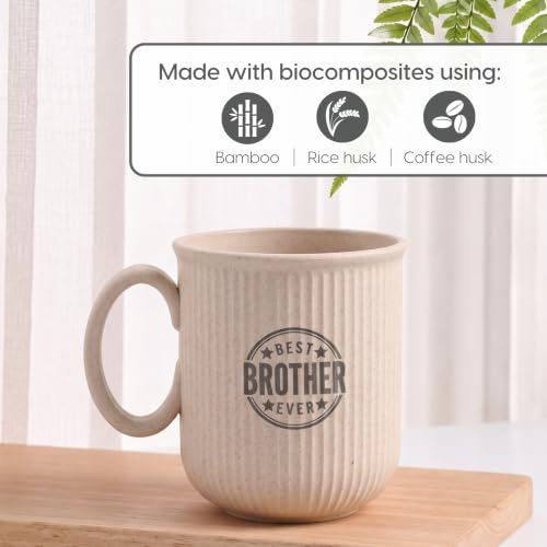Image of Eha Earth Friendly Rakhi Gift for Brother Made with Rice Husk | Set of 1 | Rakhi Set for Brother | Printed Mug & Rakhi Hamper | Gift for Rakshabandhan