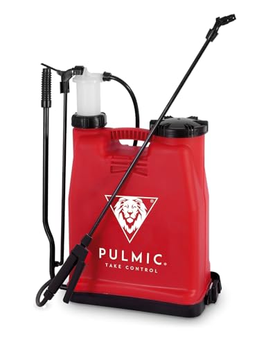 Pulmic Pulvérisateur dorsal manuel 16L – Sulfateuse professionnelle pour pulvérisation – Sac à dos de pulvérisation pour herbicide et lutte contre les parasites – Fabriqué en Espagne – Garantie 3 ans