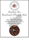 Lerbs & Hagedorn, Rooibos Tee Rooibusch Pflaume Zimt | 250g (Ca. 20 Liter) Zimtstangen, Pflaumenstücke, Zimtstücke