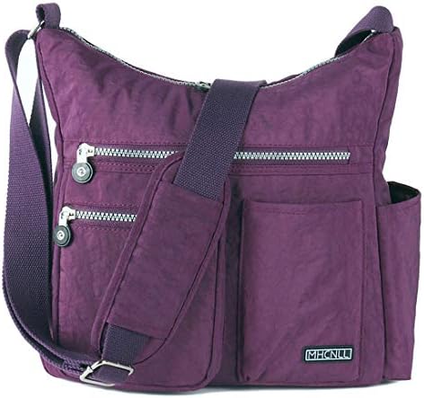 Crossbody Bag with Anti Theft RFID Pocket - Women Lightweight Water-Resistant Purse (purple)