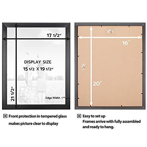 Lavie Home 16X20 Picture Frames 2 Packs Black Poster Frame Wooden Textured Finish Photo Frame Design Pairs Well With Family Photos, Christmas, Anniversary, Wedding, Home Decor #TOP5