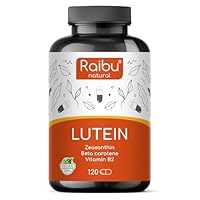 Lutein Zeaxanthin Kapseln, Augenvitamine hochdosiert - 50mg Lutein + 12,5mg Zeaxanthin - 4 Monatsvorrat Augen Kapseln - Mit Vitamin A & B2-1 Kapsel täglich - Vegan & natürlich