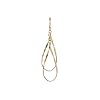 Amazon Collection Gold Plated Sterling Silver Double Elongated Oval Twist French Wire Drop Earrings