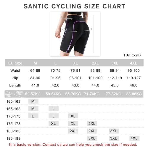 Santic Women's Padded Cycling Capris - Purple, EU Size XL - Image 5