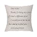 Aeora Sister Pillow Covers -Dear Sister Thanks for Being My Sister If i had a Different Sister I Would Punch her in The face and go to find You Love You Forever.Throw Pillow Covers