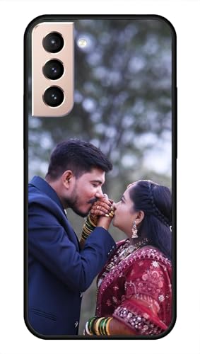 Image of NDCOM for Customised Samsung Galaxy S21 Back Cover | Premium S21 5G Phone Case | Samsung S21 Mobile Cover DIY Personalised Photo Design | Customized Gift Custom Text Name Printed Metal Case