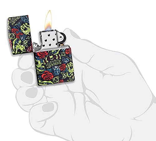 Encendedor Zippo Skull Crown Fosforescente miniatura 6