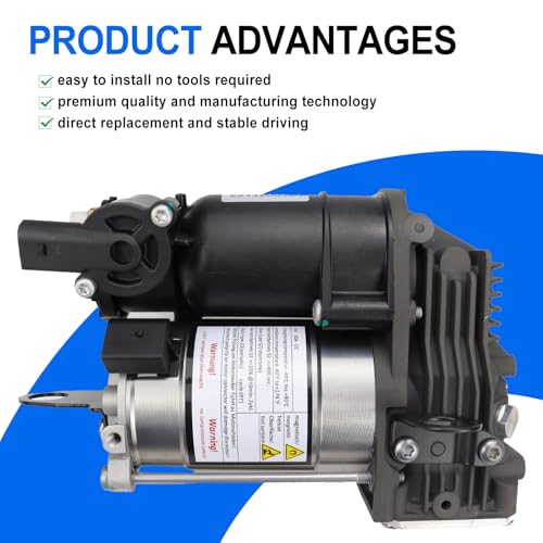 Image of Air Suspension Compressor Pump Compatible with Mercedes-Benz W221 CL216 S350 S400 S450 S550 S600 S63 AMG Mercedes ML GL class W166 X166 2007-2012 Replaces 2213201604 2213200704 A1663200104