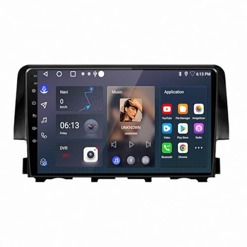 GPS Voiture pour Honda Civic 10 2016-2021 Autoradio Android WiFi 4G 32G