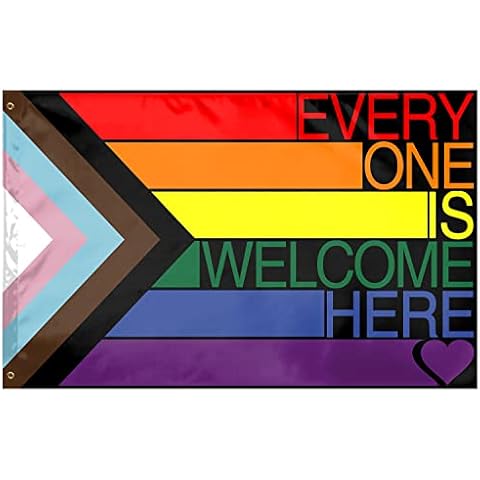 Pride Flag Gay Pride Flag LGBT Rainbow Flags with Brass Grommets Nylon Outdoor 3x5 Foot Waterproof Banner Cover